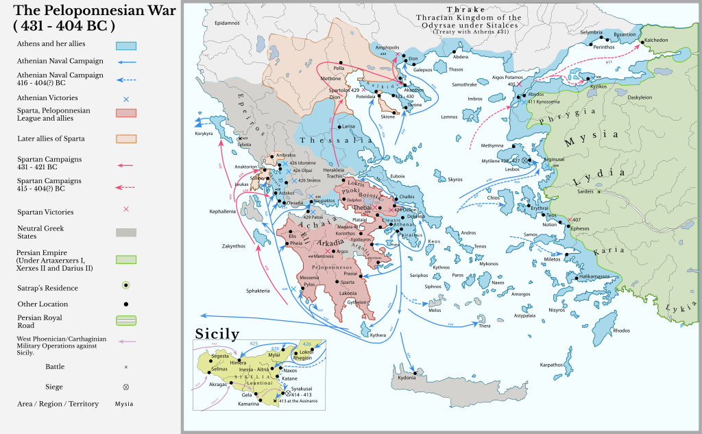 This map shows Greece, Asia Minor and Sicily during the Peloponnesian Wars. From the Gold Standard to Fiat Currency - Secrets Of Money Part 9