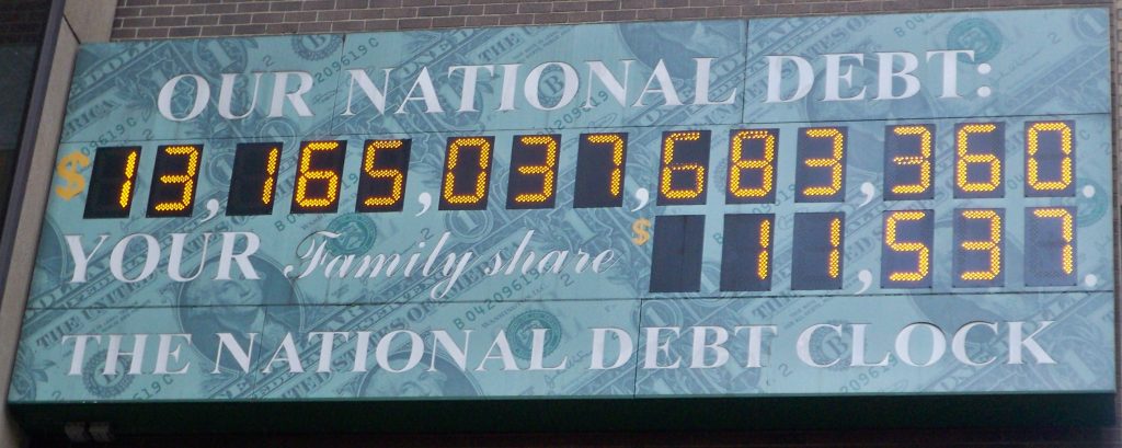 National Debt Clock by Matthew Bisanz on 1 July 2010. Source: Wikimedia Commons