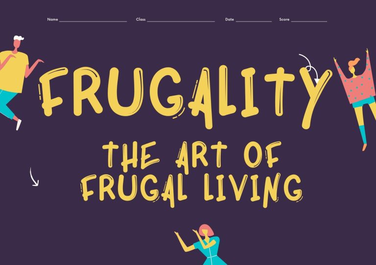 Frugality – The Art of frugal living Frugality - The Art of frugal living