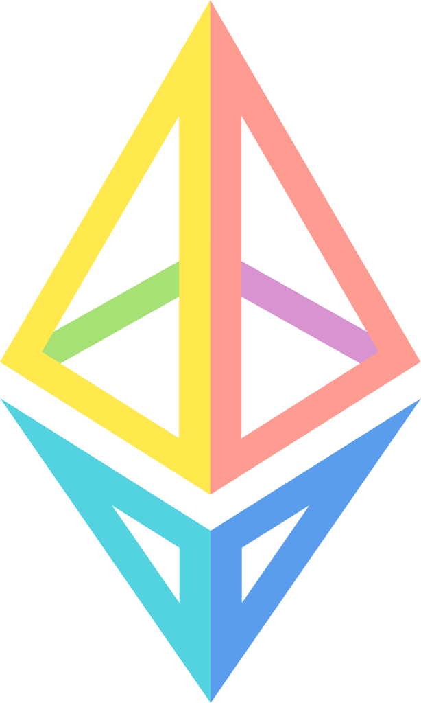 The logo of Ethereum, the second largest cryptocurrency. Source: Wikimedia Commons